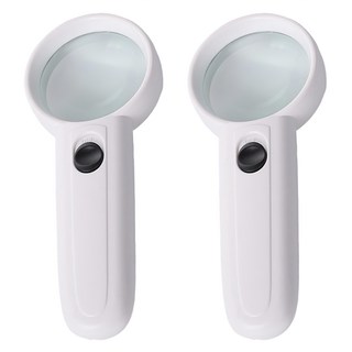 6B-5 放大鏡 LED燈 ABS 電子元件 四號電池3顆, 2支