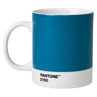 PANTONE 彩通 陶瓷馬克杯 375ml 藍色 - 時尚簡約設計 適用於各種場合, 1個
