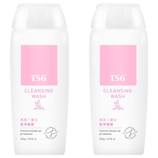 TS6 潔淨凝露，女性私密護理，益生菌萃取，大馬士革玫瑰香氛，pH弱酸性，嫩滑飽滿, 300g, 2瓶