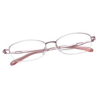 【MEGASOL】輕巧簡約甜美粉簍空老花眼鏡(8111-150度)