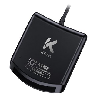KTnet 廣鐸 ATM6 SmartCard USB 自然人讀卡機，相容內政部自然人憑證IC卡規範，支援 Win11 和 Mac 系統, KTCROATM6W, 白色, 1盒