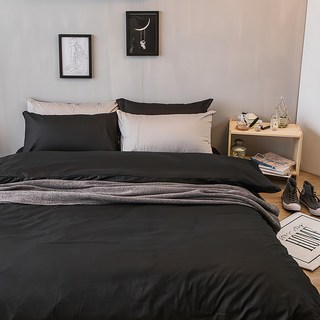 戀家小舖 40支精梳棉 雙人被套, 夜空黑