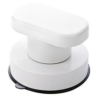 隨處可吸萬用強力真空把手,超強吸力真空吸盤式玻璃推拉門拉手,門窗多用途把手,吸盤門把手,抽屜把手,馬桶提把,輔助把手,1個, 白色