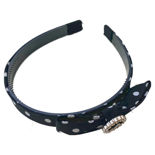 SY 童 造型蝴蝶結髮箍 Set 2個 點點黑, 寬版