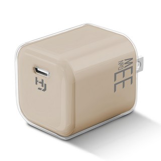 HONG JIN 宏晉 PD快充頭 mini33, 1個, 奶茶色