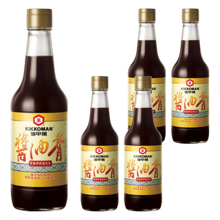 KIKKOMAN 龜甲萬 醬油膏 非基因改造大豆釀造 無添加焦糖色素、味精和防腐劑, 490ml, 5瓶