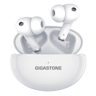 GIGASTONE 立達 真無線降噪藍牙耳機 高保真音質 ANC主動降噪 支援Qi無線充電, TAQ1, 白色