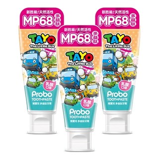 Probo 博寶兒 TAYO 多益肽乳酸口味牙膏, 80g, 3條