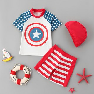 愛北鼻 男寶短袖泳衣