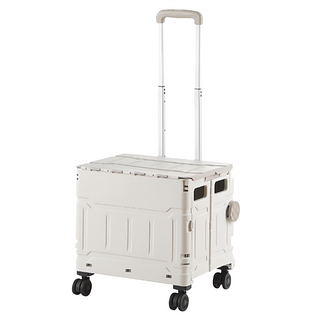 折疊購物推車, 多功能方便日常使用, 灰白, 1個