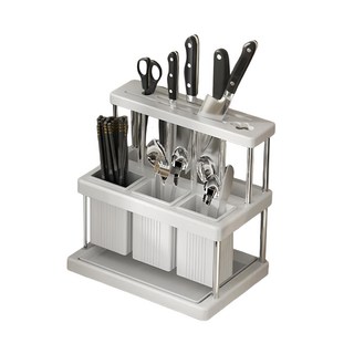 德利生活 多功能刀具收納架 廚房收納好幫手 刀具筷子一次搞定, 1入