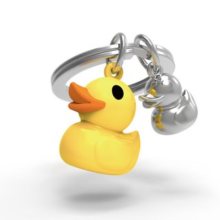 Metalmorphose 金屬鑰匙圈 口袋大小的QUACK, 1個, 小黃鴨