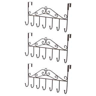 咪咪購物 門後掛鈎七鉤 宮廷款, 古銅, 3個