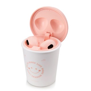 RONEVER 咖啡杯無線藍牙耳機, MOE331, 粉色