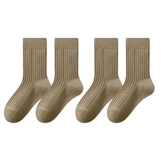 保暖除臭39%羊毛襪 10-12歲 腳長22-24cm適用, 2雙, 木綠色