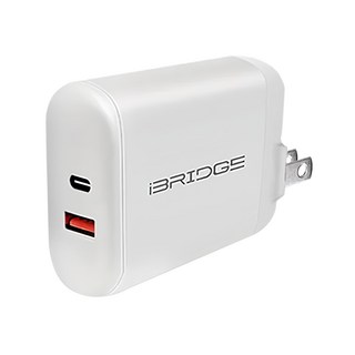 iBRIDGE 雙孔急速快充充電器, PD3.0 QC18W, 30W迷你USB快充, IBC005, 1個