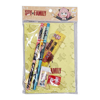 收納王妃 間諜家家酒袋裝筆記文具組 2個, 顏色隨機, 1組