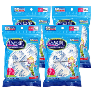 巧易潔 防潮精靈 石灰乾燥劑, 迅速吸收濕氣 預防發霉 6入, 60g, 24入