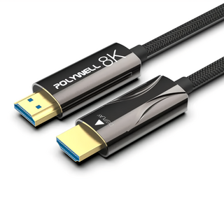 POLYWELL 寶利威爾 HDMI 8K AOC光纖線 2米~50米 4K144 8K60 UHD 工程線 PW15-W60-R015, 15m, 1條