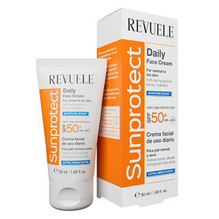 REVUELE 全日保濕輕透防曬乳 SPF50+，50ml，高係數防曬，保濕清透，隔離防護，輕盈不黏膩，敏感肌適用, 1條