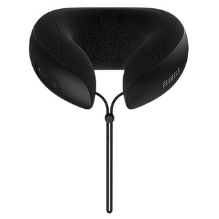 ELEEELS 頸部護理按摩器 R5，熱敷功能，2000mAh電池，最長1.5小時操作時間, 黑色