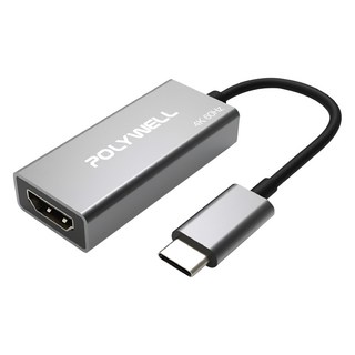 POLYWELL 寶利威爾 Type-C轉HDMI 訊號轉換器 4K 60Hz HDMI Type-C 轉接線 15cm, PW15-T02-A011, 1條