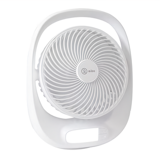 aibo 8吋充電式USB夜燈風扇-白 三段風速 USB供電, 1個