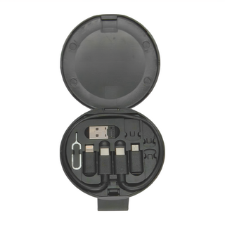 五合一快充數據線收納盒 60W快充 收納組, 黑色, 1個