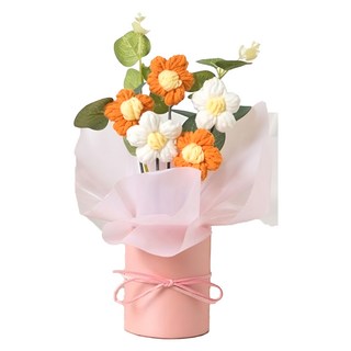 A-ONE 匯旺 針織毛線花束 15*45cm, 橘色, 1件