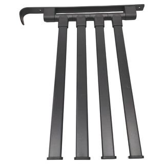 妃妃嚴選 旋轉毛巾架, 4桿 黑色, 430g, 1個