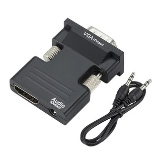 Bravo-U HDMI母轉VGA公 投影/影音訊號轉換器 附3.5mm音源線, 1個, 單一商品, 3.5mm