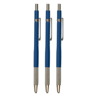 Life 徠福 工程筆 NO.782, 銀+藍, 3支