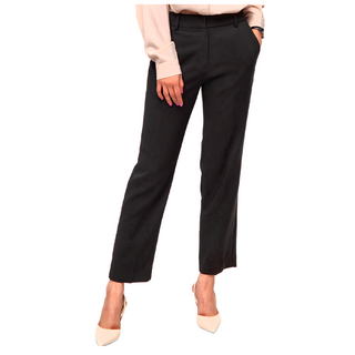 CARET 女款彈力直筒長褲, 44, 黑