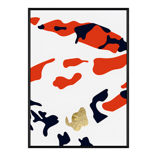 金鯉富麗 APAD4662B 抽象圖案藝術畫框, 黑色, 1個