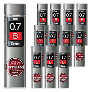 Pentel 飛龍文具 Ain 筆芯 B C277 40支, 0.7mm, 12盒