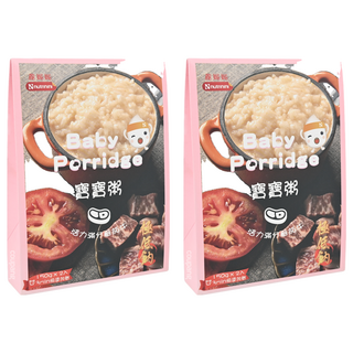 Nnutrinini 脆妮妮 寶寶粥 活力滿分番茄牛, 無糖無鹽無味精, 寶寶副食品, 常溫保存, 7個月以上寶寶適用, 300g, 2盒