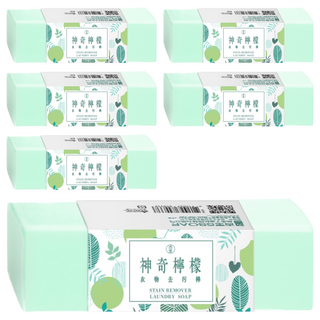 SOAPBERRY 古寶無患子 檸檬衣物去污棒 活氧亮白/檸檬萃取/植物油和無患子萃取, 150g, 6個