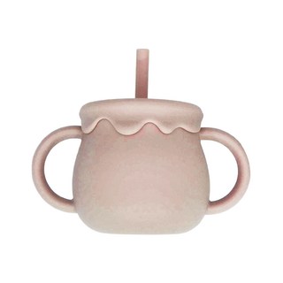 矽膠兩用維尼蜂蜜水杯 13.6 x 8.5 x 12cm 250g, 250ml, 櫻花粉, 1個