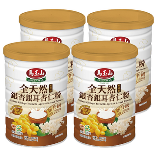 馬玉山 全天然銀杏銀耳杏仁粉 優質堅果與穀物 無添加蔗糖 新升級, 400g, 4罐