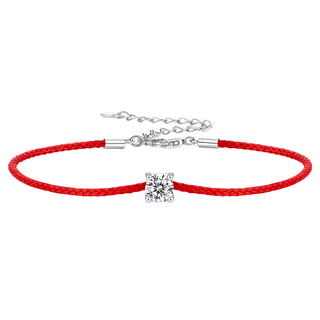 CF Diamond 手鍊 莫桑鑽, 頂級D色FL淨度 57切面 完美切割, C0028 幸運守護, 50分