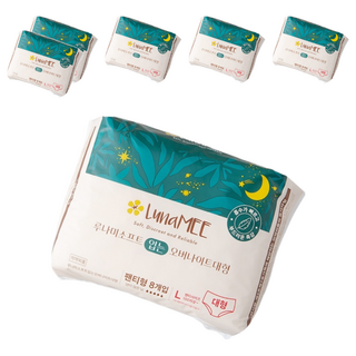 LunaMEE L 號 夜用褲型衛生棉 Set 8片 (100~110 碼), 6包