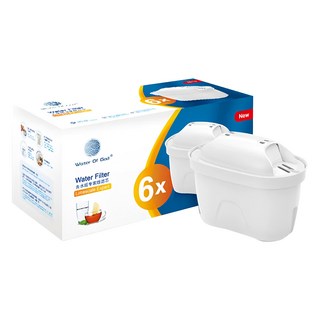 Water Of God 新第五代濾芯 6個, 白色, 1組