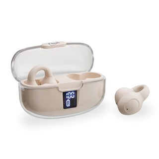 E-books 日韓耳夾氣傳導真無線藍牙5.3耳機 LED電量顯示 IPX4防水等級, E-EPA262, 杏色