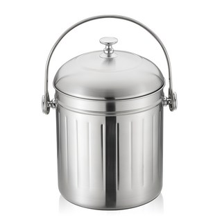 QUEEN SENSE 多功能廚餘桶 3L 不鏽鋼, 1個