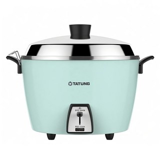 TATUNG 大同 電鍋 220V異電壓10人份 不鏽鋼內鍋 多功能用途, TAC-10L-DV2TG, 湖水藍, 1個