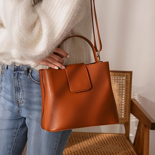 Right Now 單肩水桶包 棕色, 25*20.5*12cm