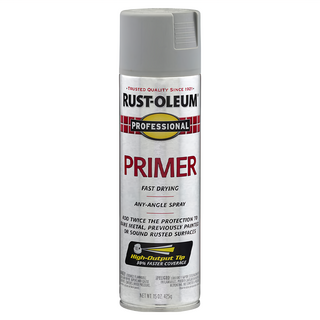 RUST-OLEUM 樂立恩 專業級強力底漆, 快乾, 任何角度噴塗, 平光灰色, 425g, 1瓶