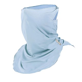 AREX SPORT 輕量冰絲親膚運動防曬面罩護頸遮陽圍脖 可掛耳 AS-3487 天空藍, 1個