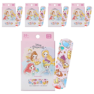 ONEDER 旺達棉品 迪士尼公主系列 貼繃 PROK01, 20個, 5盒