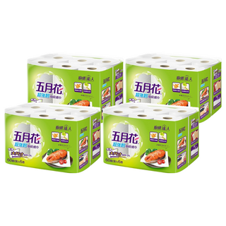 五月花 超強韌廚房紙巾 60張, 6捲, 4袋